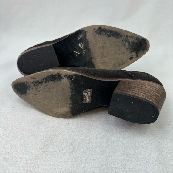 Anthropologie Sixtyseven Gray Suede Cowgirl Ankle Bootie 6 - Picture 9 of 11